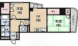グランド鳳 2DKの間取図画像