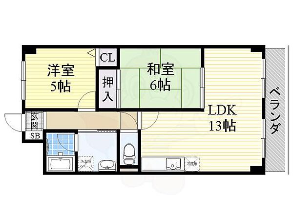 ドミール木川東 ｜大阪府大阪市淀川区木川東３丁目(賃貸マンション2LDK・4階・55.00㎡)の写真 その2