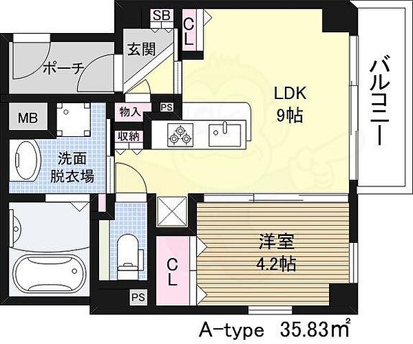 イーストコア新大阪 ｜大阪府大阪市東淀川区西淡路１丁目(賃貸マンション1LDK・8階・35.83㎡)の写真 その2