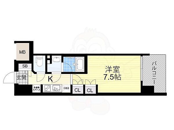 コンフォリア・リヴ 新大阪Q ｜大阪府大阪市淀川区宮原２丁目(賃貸マンション1K・4階・25.08㎡)の写真 その2