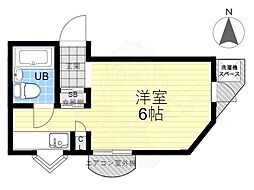 ホワイトイン ワンルームの間取図画像