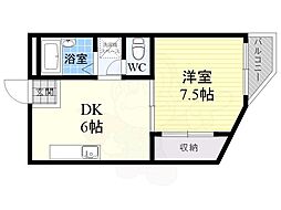 メゾンマカカーラ 1DKの間取図画像
