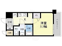 アドバンス新大阪5 1Kの間取図画像