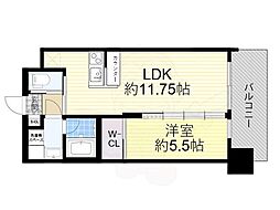プレジオ三国EURO 1LDKの間取図画像