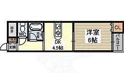エクトスリー 1DKの間取図画像