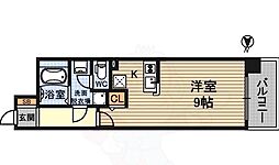 アドバンス新大阪5 ワンルームの間取図画像