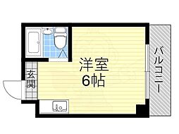 ジオナ柴島2 ワンルームの間取図画像
