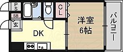 大旺第3マンション 1DKの間取図画像