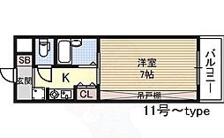 第15東昌ハイツ 1Kの間取図画像