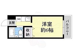 ラ・フォーレ大桐 ワンルームの間取図画像
