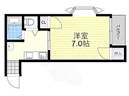 スタンドアップ柴島 1Kの間取図画像