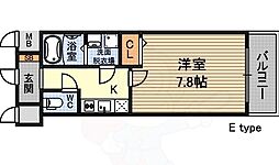 レジュールアッシュプレミアムツインー1 1Kの間取図画像