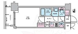 プレサンスブルーム東三国 1Kの間取図画像