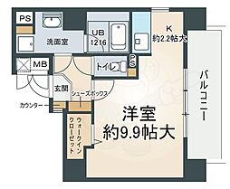 フィールドイン新大阪 ワンルームの間取図画像