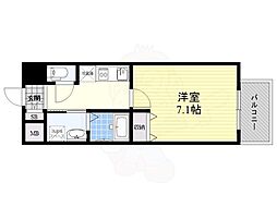 プランドール新大阪ノースレジデンス 1Kの間取図画像
