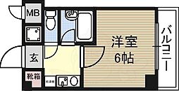コート西中島 1Kの間取図画像