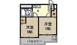 アメニティー新高一番館 2Kの間取図画像