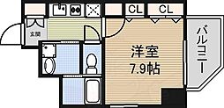 クリスタルグランツ新大阪 1Kの間取図画像