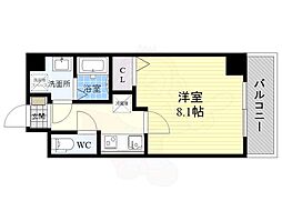 ブランコート塚本 1Kの間取図画像