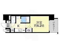 ララプレイス新大阪シエスタ 1Kの間取図画像
