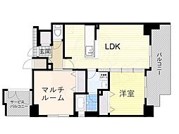 エステムコート新大阪Xザ・ゲート 1SLDKの間取図画像