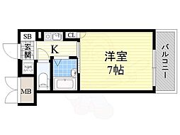 シティライフ新大阪 1Kの間取図画像
