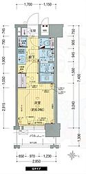 プレサンス新大阪ヴィガ 1Kの間取図画像