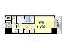 S-RESIDENCE三国WEST 1Kの間取図画像