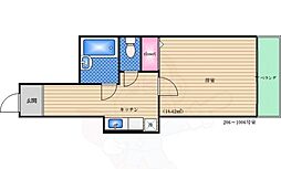 ディザイア新大阪 1Kの間取図画像