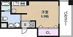 レクシア西中島1 ワンルームの間取図画像