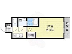 東三国Noah 1Kの間取図画像