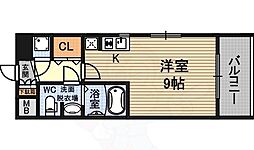 クレアート新大阪PanLoop ワンルームの間取図画像