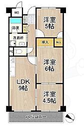 久光マンション 3DKの間取図画像