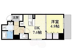 セントロイヤルクラブ新大阪 1LDKの間取図画像