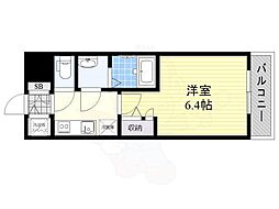 エスリード新大阪グランファースト 1Kの間取図画像