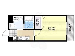 エルプレイス東三国 1Kの間取図画像