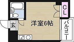 ロフティアワジ1 ワンルームの間取図画像