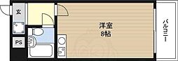 ミフネセントラルベア東三国 ワンルームの間取図画像