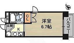 エスプライム新大阪2 1Kの間取図画像