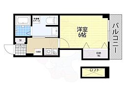 ヴェルエ豊里 1Kの間取図画像