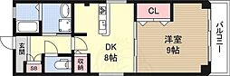 サンフィールド 1DKの間取図画像