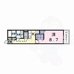 Le・Cadre 1Kの間取図画像