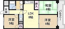 グレイスフル18 3DKの間取図画像