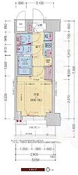 プレサンス東三国駅前グランクラス 1Kの間取図画像
