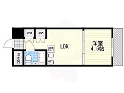 シャンボール第3新大阪 1LDKの間取図画像