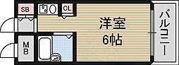 HR下新庄 ワンルームの間取図画像
