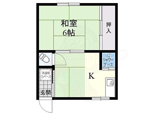 ＡＫ西加賀屋 ｜大阪府大阪市住之江区西加賀屋３丁目(賃貸アパート1DK・2階・23.58㎡)の写真 その2