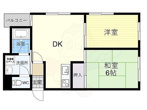 アクシスコート住之江 ｜大阪府大阪市住之江区住之江２丁目(賃貸マンション2DK・4階・35.40㎡)の写真 その2