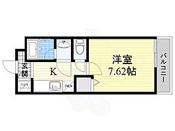 セルバ住之江 1Kの間取図画像