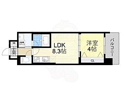 スプランディッドあびこ駅前DUE 1LDKの間取図画像